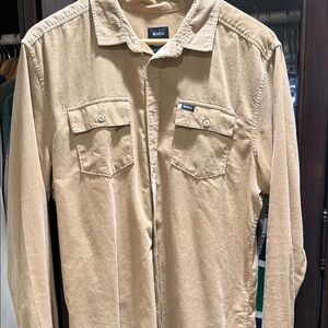 RVCA Beige Button-Up Shirt